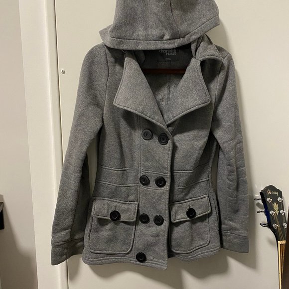 Charlotte Russe Gray Peacoat - Picture 3 of 14